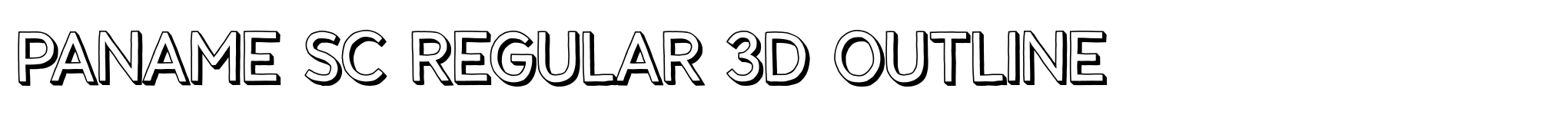 Paname SC Regular 3D Outline image